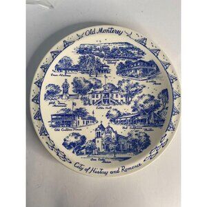 Vintage Vernon Kilns Old Monterey Decorative Plate 10" - City Of History